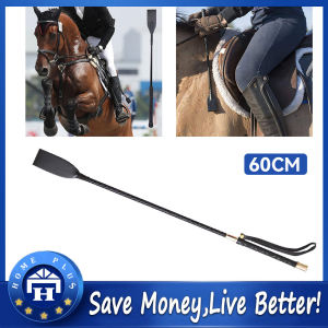 【Local Delivery】 60cm Riding Crop Horse Whip with Handle Equestrian Horseback Racing PU Leather Stage Performance Props Outdoor Lash Supplies Portable Lightweight Pointer Horse Whip Leather-Horse-Whip-60CM