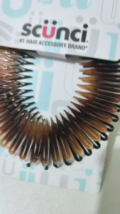 Scunci Stretch Combs 3pcs Strong Hold Hair Comb No Damage Flexible Hair Styling Accessory Women (Packaging may vary)