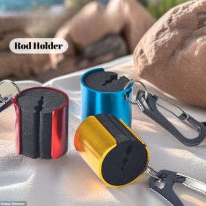 1PC Portable Rod Racks Hanging Device Stream Mountaineering Deduction Flying Rod Lure Metal Clamp Fishing Accessories Supplies