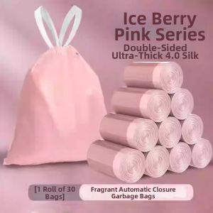 Convenient Rope Drawstring Extra Thick Trash Bags