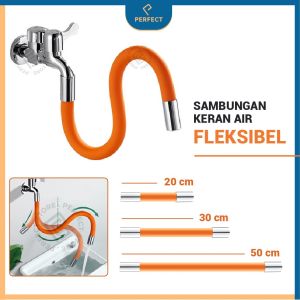 Selang Air Elastis Putar 360 Derajat Sambungan Kran Air Flekxibel Wastafel Dapur Cuci Mandi 20CM 30CM 50CM Universal