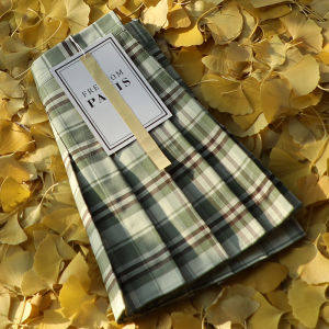 Váy Ngắn Kẻ Caro Xanh Lá Cây Xếp Ly Cạp Cao Cho Nữ Mùa Xuân Hè Váy Ngắn Chữ a Che Mông Váy Xếp Ly Cổ Điển