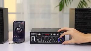 COD Sunbuck Audio Bluetooth 5.0 DAC Amplifier 2 Ch Remote 2000W - AV-660BT /  Amplifier bluetooth stereo full bass mini 2 chenel / ampli audio bluetooth karaoke radio FM rumahan suara jernih paket lengkap