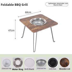 Keluojing | Multifunctional Outdoor Foldable Charcoal Fire Cooking Table