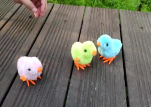 Wind Up Cute Plush Chicken Jumping Walking Chicks Toys Kids Pet Exercise Clockwork Jumping Chicks