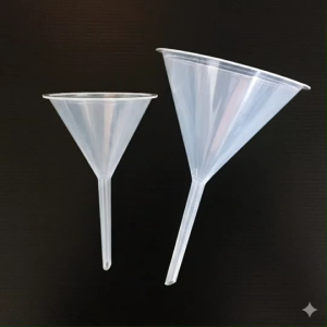 กรวยพลาสติก (Plastic Funnel) อเนกประสงค์ ใส ของใช้ในครัวเรือนและงานวิทยาศาสตร์