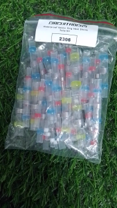 Waterproof Solder Ring Heat Shrink Tube Kit 50pcs Seal Butt Wire Connector Marine Automotive