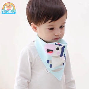 (ยกแพ็ค) ผ้ากันเปื้อน baby ผ้ากันเปื้อนเด็กอ่อน ผ้าซับน้ำลายเด็ก สามเหลี่ยม หนา 3 Layer (กันน้ำได้+ผ้าฝ้ายแท้)