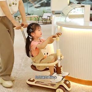Skuter Anak Lipat untuk 0-12 tahun Multifungsi Skuter Musik Bangku Lampu skuter Kids scooter