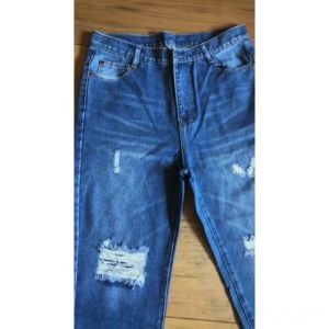 WINDA24SHOP - ELWI BOYFRIEND JEANS RIPPED FURING 31-34