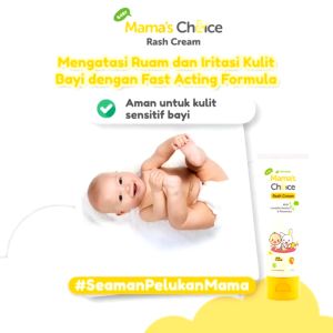 Mamas Choice Baby Rash Cream - Krim Ruam Popok Bayi Biang Keringat | Meredakan Kemerahan (Original Bpom)