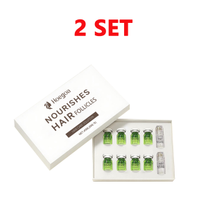 hoegoa | 0.25mm Hair Care Micro-needle Roller Set + 8 Ampoules (5ml) Nourishes Hair Follicles Prevents Hair Loss & Breakage Thickens Hair