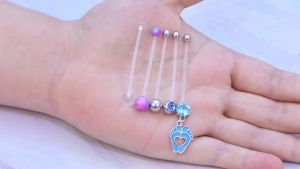 6-7Pcs/Set 14G Flexible Acrylic Pregnancy Belly Button Ring Belly Dangle Pregnancy Maternity Belly Rings 35-38mm