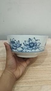 tô sứ kiểu hàn hoa sen size 15cm