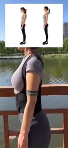 Đai Chống Gù Lưng Cao Cấp 2024 Đai Điều Chỉnh Tư Thế Cải Thiện Vóc Dáng Có Nẹp Hỗ Trợ - Màu Đen