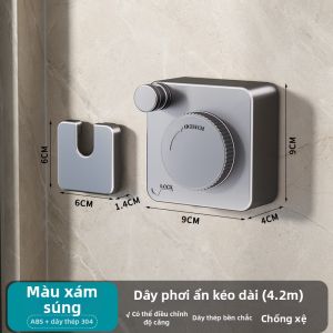 Hotata | Dây Phơi Đồ Inox Thu Gọn Không Khoan