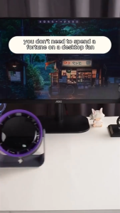 LYNXZ High Speed Turbo Desktop Fan 100 Adjustable Speeds LED Digital Display Air Circulation Fan Kipas Meja