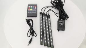 Neon 48 72 LED Car Interior Ambient Foot Light with USB Wireless Remote Music App Control Auto RGB Atmosphere Decorative Lamps