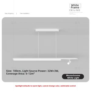 Minimalist Linear Dining Room LED Pendant Light