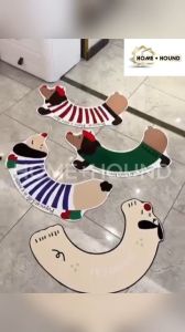 HOME+HOUND 1pcs Non Slip Carpet Water Absorbent Foot Mat U Shaped Floor Mat Double Sided