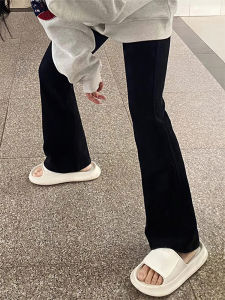 กางเกงยีนส์ทรงหลวมเอวสูงสีดำ ทรงหลวม ทรงเข้ารูป สำหรับผู้หญิง ทรงขากระบอก ทรงเข้ารูป เอวสูง ทรงเข้ารูป กางเกงยีนส์ทรงเข้ารูป