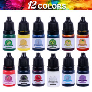 QIAO | Epoxy Resin Color Pigment 24 Vivid Colors Liquid Epoxy Pigment Highly Concentrated Translucent Resin Dye for Art DIY Jewelry