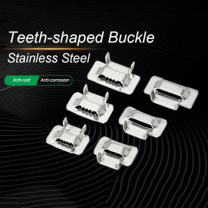 100 PCS 12mm 201 Stainless Steel Teeth-shaped Buckles Tapered Stainless Steel Snap Fastener