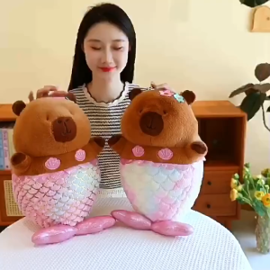 gấᴜ Bông Capybara Tiên Cá Nàng tiên cá Capy cute đồ chơi nhồi bông quà tặng đành cho mọi lứa tuổi K3T4