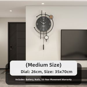 Elegant Silent Wall Clock Modern Simple Decoration
