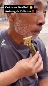 Alat Cukur Rambut Elektrik Vintage T9 Dragon PREMIUM - Cukur Jenggot Hair Clipper (PROMO) - Isi Paket: Mesin Cukur, Pengisi Daya USB, Sepatu Cukur, Kuas Pembersih (Export)