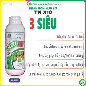 Phân Bón Hữu Cơ TN X10 3 SIÊU : Buông Đòn Lớn Trái To Đòng (Chai 1 Lít)