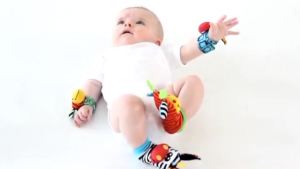 Moulty Foot Finders & Wrist Rattles for Infants Developmental Texture Toys for Babies & Infant Toy Socks & Baby Wrist Rattle Newborn Toys for Baby Girls & Boys.baby Boy Girl Toys 0-3 3-6 Months