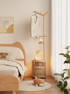 Movable Clothing Storage Shelf Dirty Clothes Basket