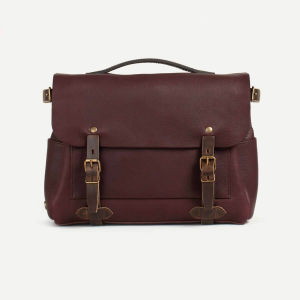 Handmade Bleu De Chauffe Eclair M Size Cowhide Leather Crossbody Messenger Bag Vintage Style Soft Leather Shoulder Bag for Men And Women