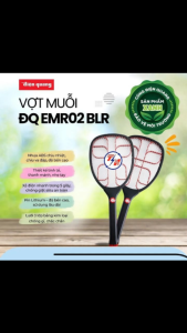 Vợt muỗi Điện Quang ĐQ EMR02 BLR (Pin Lithium Đen đỏ Sản phẩm Xanh)
