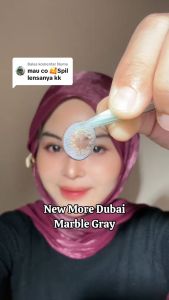 Softlens Minus NEW MORE DUBAI MARBLE GREY (0.00 sd -6.00) Diameter 14.5mm Gratis Tempat Soflens