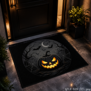 VIKAMA Halloween Skull Door Mat Gothic Style Indoor Outdoor Entrance Rug Non-Slip Kitchen Bedroom Floor Mat Home Decor