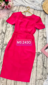 MyDu Shop | Đầm Dự Tiệc MS 2430 – Đầm Ôm Tôn Dáng Đính Hoa Sen Bên Eo Chất Umi Mềm Mịn