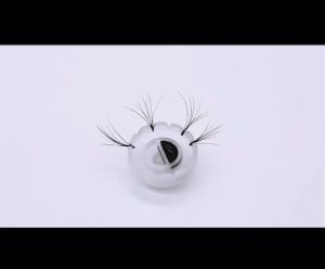 ถ้วยกาวดอกไม้ แหวนกาวต่อขนตา 100 ชิ้นใช้แล้วทิ้ง