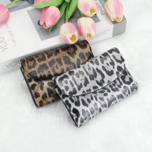 Royal Bagger Vintage Genuine Leather Leopard Print Wallet - Short Coin Purse for Women Fashionable Card Holder 2603