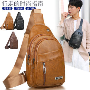 Casual Large Capacity Single Shoulder Bag Mens Trendy Crossbody Backpack Fashionable Summer Personality Chest Bag for Youth