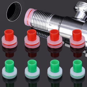 20pcs 4 Points Pipe Plugs End BSP Thread Pipe Fitting Free Tape Leak-Proof Sealing Ring Buckle Faucet Plumbing Accessory