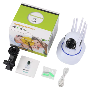 กล้องวงจรปิด WiFi 1080P HD มองเห็นในเวลากลางคืน กล้องดูแลเด็กและสัตว์เลี้ยง หมุนได้ 360 องศา ติดตามอัตโนมัติ ระบบรักษาความปลอดภัยบ้านอัจฉริยะ ปี 2025