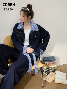 ZHANGDAREN | Bộ Áo Jean Thời Trang Mùa Thu Kích Cỡ Lớn