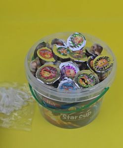 H&Y 100pcs/jar STAR CUP CHOCOLATE OR STRAWBERRY + BISCUIT FLAVOR LOCAL PREMIUM DELICIOUS NOSTALGIA SNACK