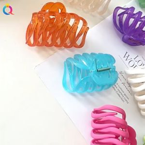 Colored Non-Slip Hairclip Large Shark Grab INS Retro Pumpkin Hairclaw Clip