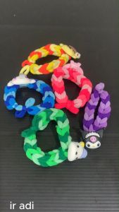 STIPA Ikat Rambut Karet Kepang Karakter Warna Kuncir Kunciran Cute Elastic Hair Band Accessories Wanita Anak ADI LZ