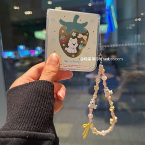 Strawberry Dog Mirror Foldable Protective Phone Case for Xiaomi Mixflip2 Huawei Pocket2 Samsung ZFlip765 Honor MagicV Flip2