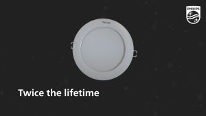 Philips Meson Max LED Slim Downlight with 3 years Warranty and 30000 hours lifetime (Marcasite Replacement)