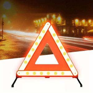 Car Triangle Reflective Tripod Emergency Breakdown Warning Reflective Sticker Safety Hazard Foldable Stop Sign Car Accessories